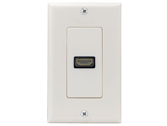 1-port HDMI Wall Plate with 8 inch Built-in HDMI Cable with Ethernet