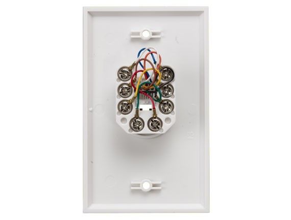 1-Port Wall Plate with 8P8C Jack
