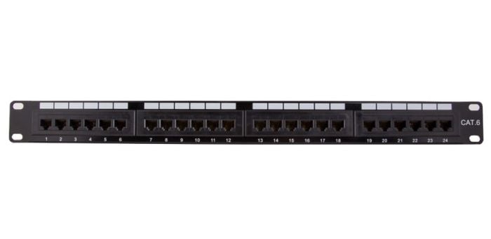 24-port Cat6 110 Type Patch Panel (568 A/B Compatible)