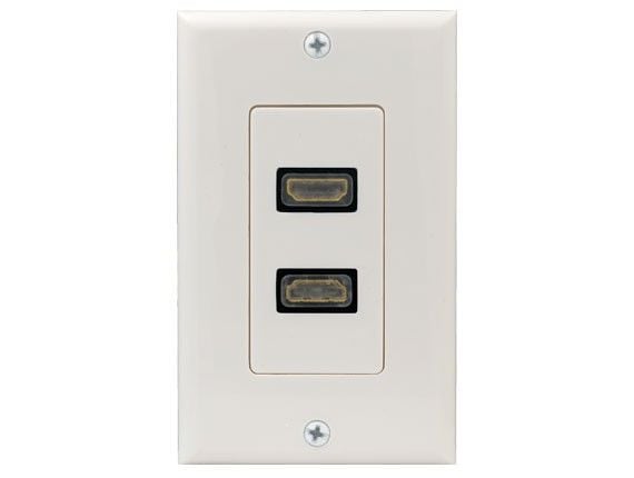 2-port HDMI Wall Plate