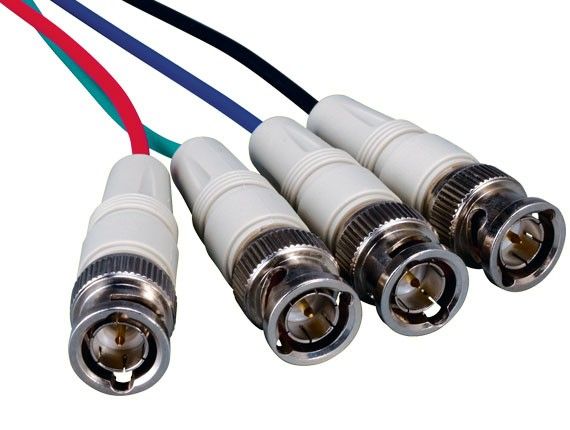 4 BNC Male to 4 BNC Male Component Video Cable