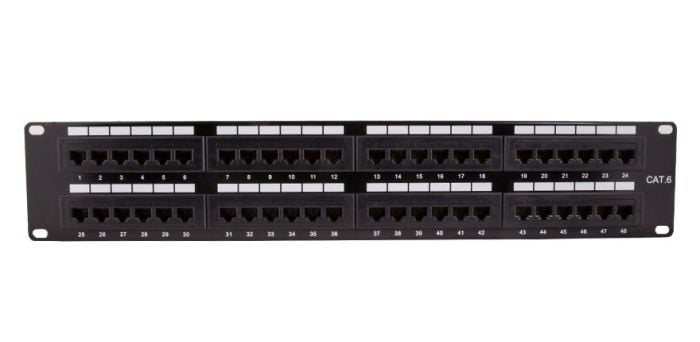 48-port Cat6 110 Type Patch Panel