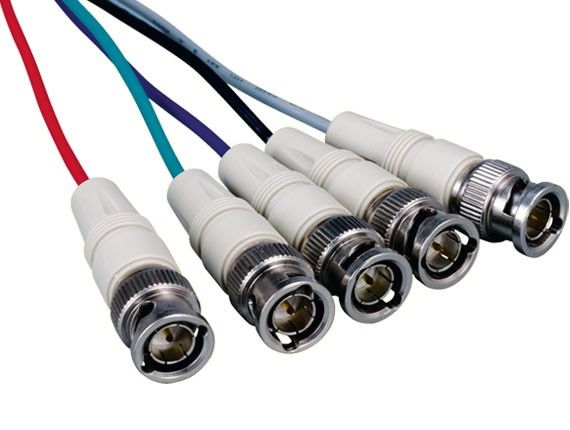 5 BNC Male to 5 BNC Male Component Video Cable