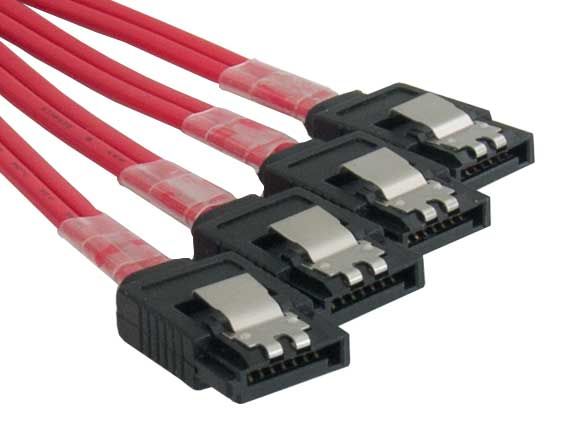 SATA 7pin Femalex4 Forward Breakout Cable