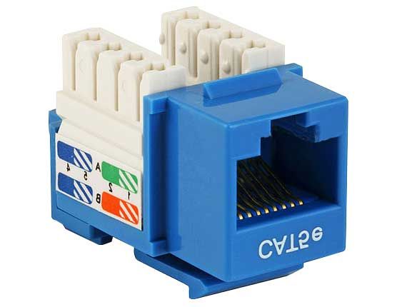 Cat5e RJ45 UTP 110 Type Punch Down Keystone Blue