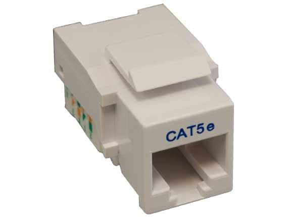 Cat5e RJ45 UTP Tool Less Keystone Jack White Color