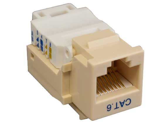Cat6 RJ45 UTP Tool Less Keystone Jack Ivory Color