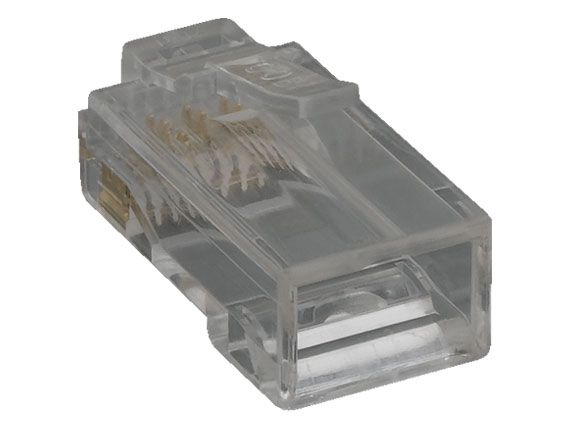Cat6 Modular Plug for Round Solid Cable, w/Insert-1