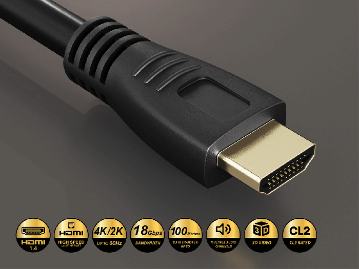 40ft CL2 Rated Standard HDMI Cable with Ethernet 26 AWG | hdmi cable