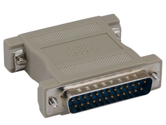 DB25 Male to DB25 Male Null Modem Adapter
