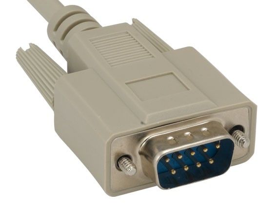 10ft Shielded DB9 M/F RS232 Serial Extension Cable, Straight Through, Male to Female, Beige