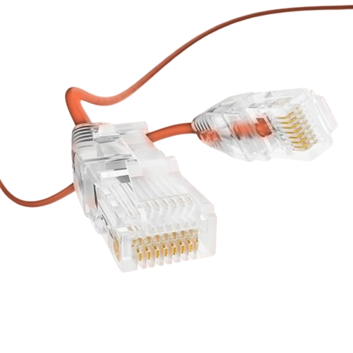 6ft Slim Cat6a 28AWG UTP Ethernet Network Patch Cable, Orange