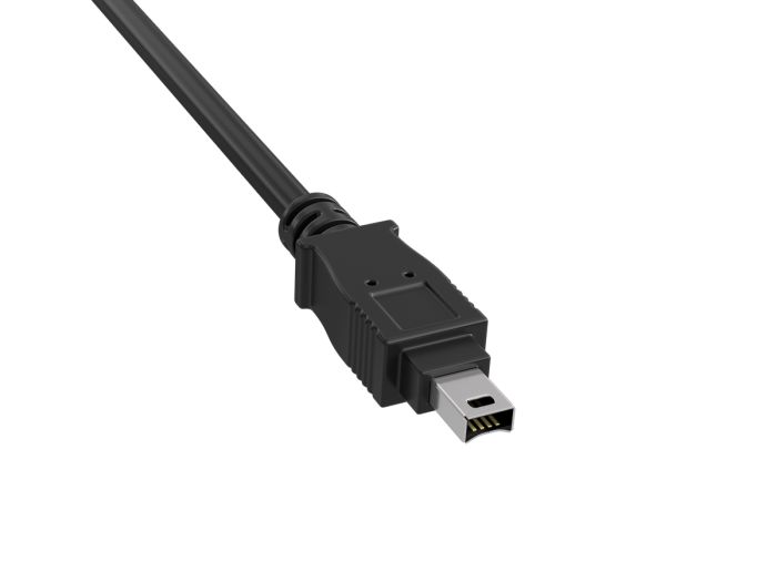 3ft FireWire 400 Cable IEEE-1394a 6-Pin to 4-pin Male to Male Data Transfer Cable, Black
