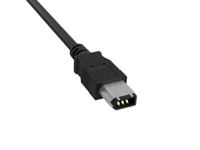 3ft FireWire 400 Cable IEEE-1394a 6-Pin to 4-pin Male to Male Data Transfer Cable, Black