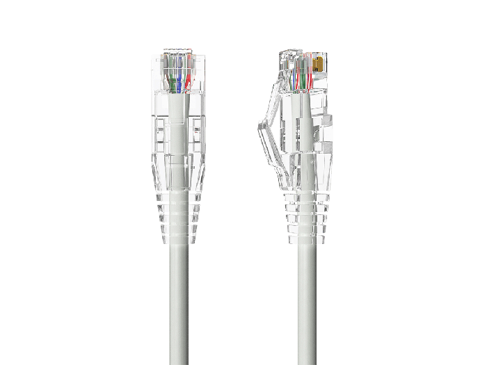 Slim Cat6 28AWG UTP Ethernet Network Patch Cable Snagless, Gray