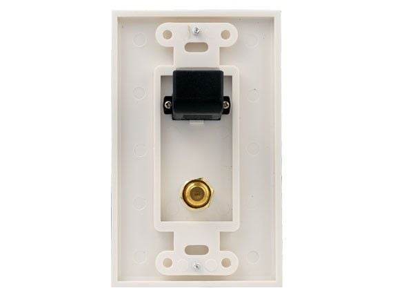 HDMI + Coax F-Connector Combo Wall Plate