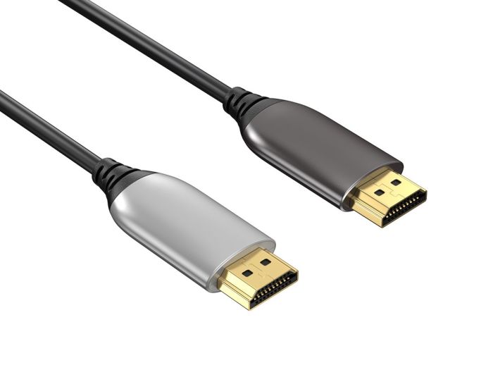 100ft High Speed Hybrid Active HDMI Fiber Optic Cable (AOC), HDMI 2.0, Plenum Rated, 4K Support, UL, Black 