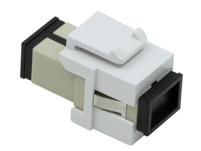 SC to SC Female Simplex  SingleMode Fiber Optic Keystone Jack Network Coupler
