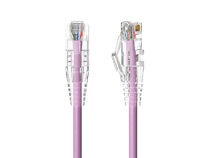 Slim Cat6 28AWG UTP Ethernet Network Patch Cable Snagless, Pink