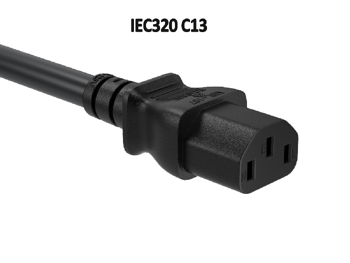 15ft NEMA 6-20P to C13 Heavy Duty Power Cord, 14 AWG, 15A/250V, SJT, Black