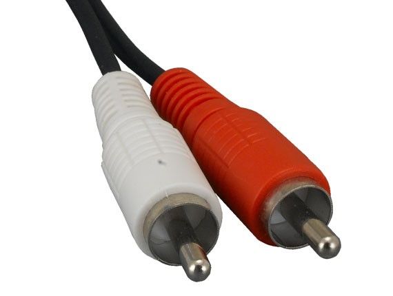 25ft Dual RCA to RCA Audio Cable, Male to Male , Black
