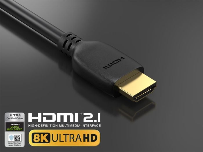 15ft Ultra High Speed 8K HDMI Bi-Directional Cable, Certified HDMI 2.1, 8K Support, UL, Black