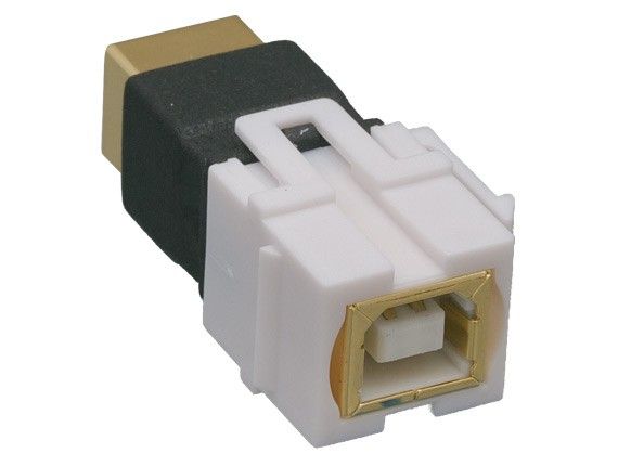 USB 2.0 A Female to A Female Keystone Jack, Flush Type