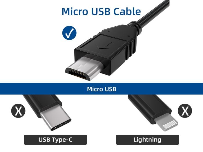 6ft USB 2.0 A Male to Micro B Male Cable, Black