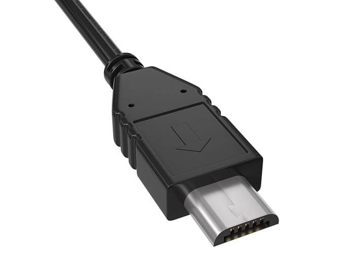 15ft USB 2.0 A Male to Micro B Male Cable in Black for Fast Charging and Data Transfer