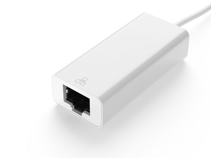 USB A to RJ45 Ethernet Adapter, 10/100 Mbps Fast Ethernet, Male to Female, White