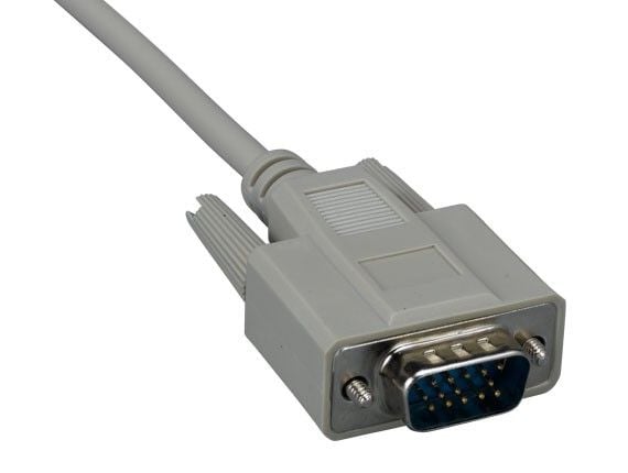 10ft HD15 VGA Cable for Monitor, Projector, Display, Male to Male, Beige