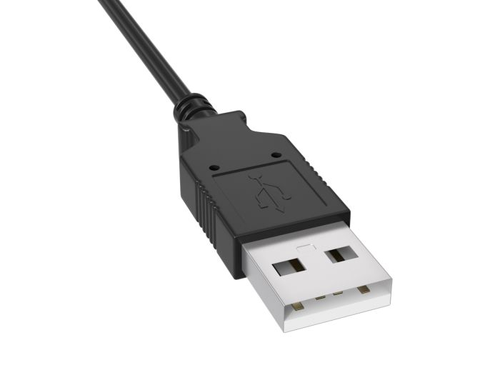 5ft USB 2.0 2-in-1 splitter cable with A Male, Mini 5-Pin Male, and Micro B Male connectors, black color, for simultaneous charging of multiple devices.