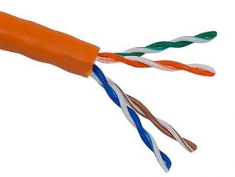 1000ft Cat5e 350 MHz UTP Stranded Bulk Cable, Orange