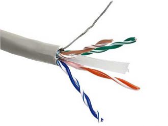 1000ft Cat6 550 MHz Shielded Solid Bulk Cable Gray