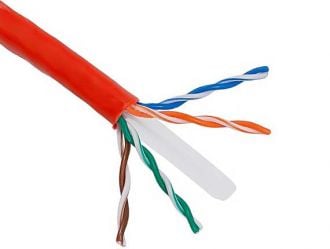 1000ft Cat6 550 MHz UTP Solid Bulk Cable, Red