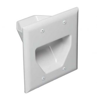 2-Gang Recessed Low Voltage Wall Plate
