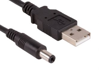 3ft USB 2.0 A Male to DC 5.5 mm x 2.1 mm Power Cable