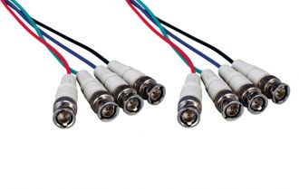 4 BNC Male to 4 BNC Male Component Video Cable