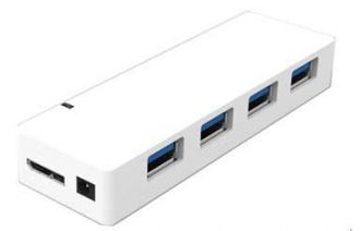 4-Port USB 3.0 Hub with Power Adapter