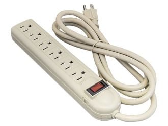 6 Outlet Surge Suppressor with Safety Circuit Breaker, 6ft