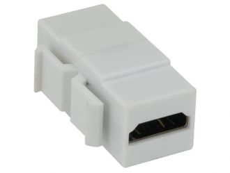 HDMI Keystone Jack Female to Female Coupler Adapter White