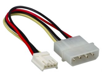 6in 5.25" Male to 3.5" Female Internal Power Adapter Cable