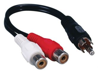 RCA Male to 2 RCA Female Audio Cable