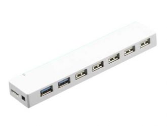 7-Port USB 3.0 Combo Hub with Power Adapter