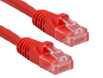 1ft Cat5e 350 MHz UTP Snagless Patch Cable, Red