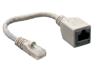 7.5" Cat5e Male to Female Crossover Network Adapter