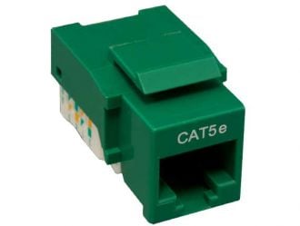 Cat5e RJ45 UTP Tool Less Keystone Jack Green Color