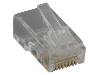 Cat5e Modular Plug for Round Solid Cable COB, 100pcs/Bag