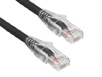 0.5ft Cat6 550 MHz UTP Ethernet Network Patch Cable with Clear Snagless Boot, Black
