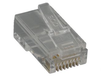 Cat6 Modular Plug for Round Stranded Cable, w/Insert